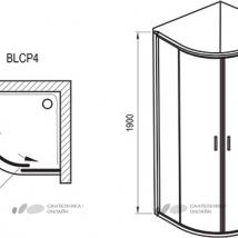   Ravak Blix BLCP4-90 Transparent  