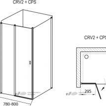   Ravak CRV2-80+CPS Transparent,  
