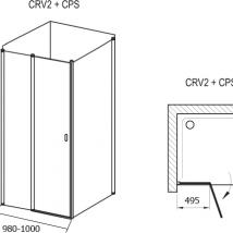   Ravak CRV2-100+CPS Transparent,  