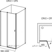   Ravak CRV2-100+CPS Transparent,  