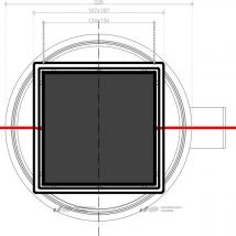   Pestan Confluo Standard Black Glass 1 15x15