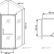   RGW Passage PA-81 900x900x1950  ,  