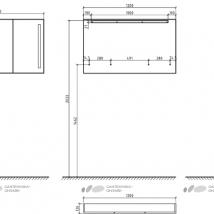    BelBagno Ancona-N 1200 2C SO BL bianco lucido 