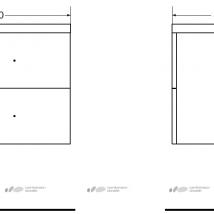    BelBagno Aurora 70 rovere galifax bianco