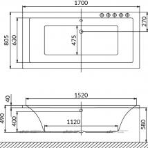   Excellent Pryzmat Lux 170x80 + -  