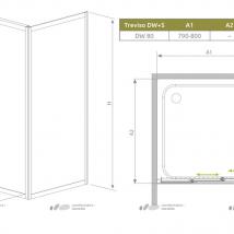   Radaway Treviso DW+S 80  