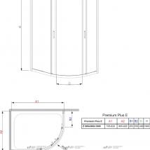   Radaway Premium Plus E 90x80x190  