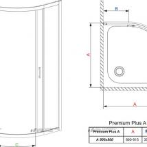   Radaway Premium Plus A 90x170  