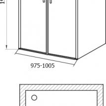     Ravak CSDL2-100 Transparent,  