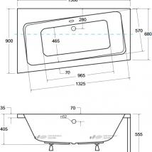   Besco Infinity 150x90 L