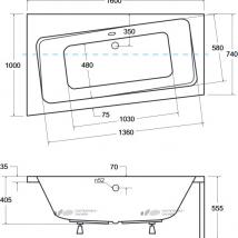   Besco Infinity 160x100 L