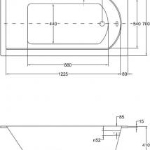   Besco Shea slim 140x70